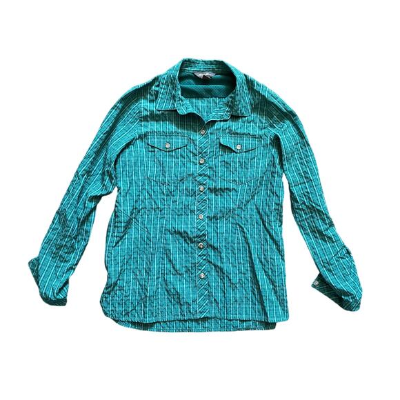 Green Eddie Bauer vented hiking/fishing shirt - Picture 2 of 9